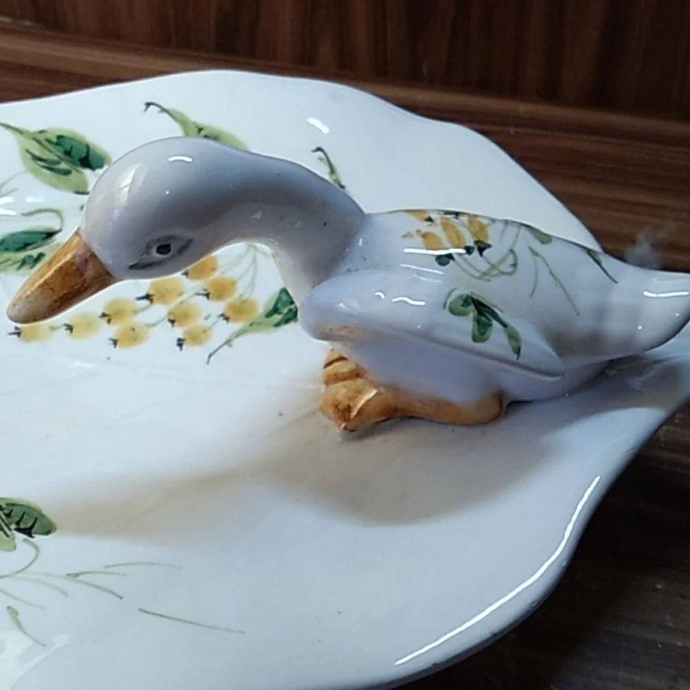 Vintage Italian made duck tray pottery